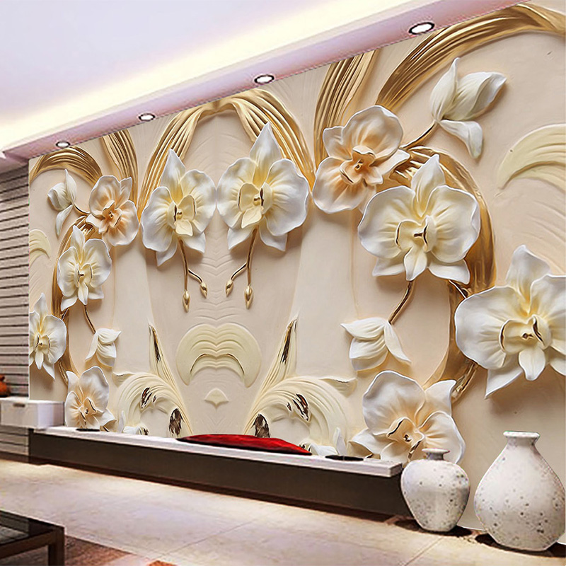 Home Textiles Photos - Foto Kustom Wallpaper 3D Relief Butterfly