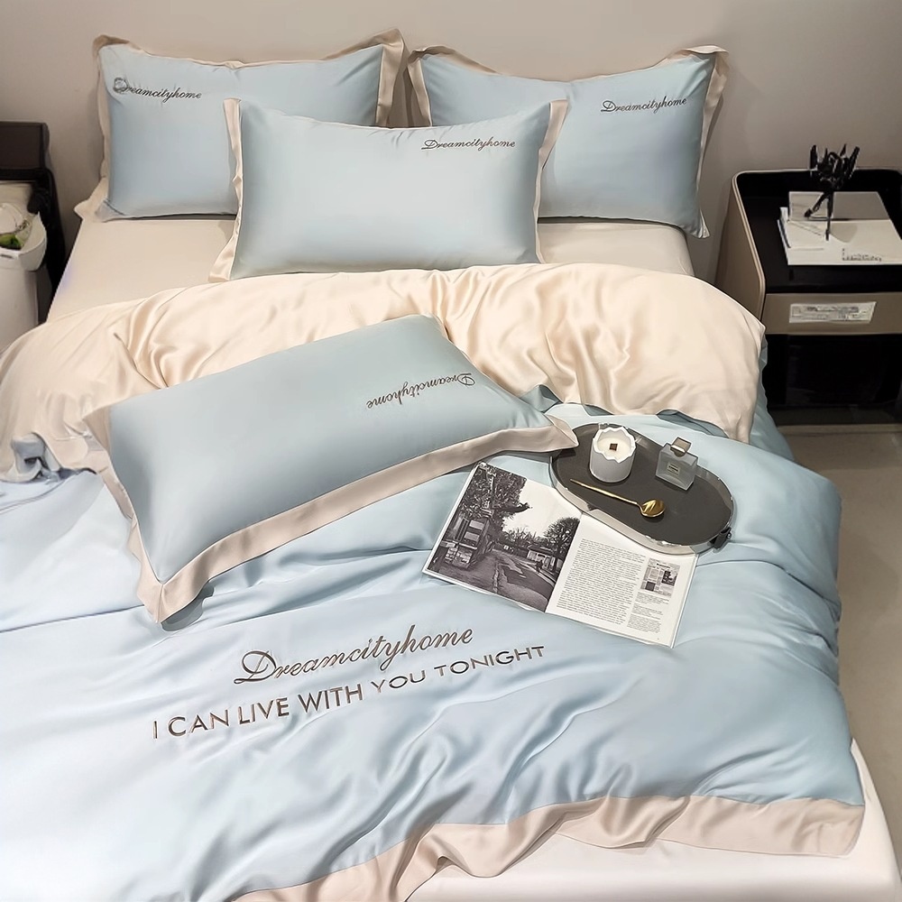 Set Sprei Empat Potong Bahan S - Silk Sheet Set ulasan dan harga