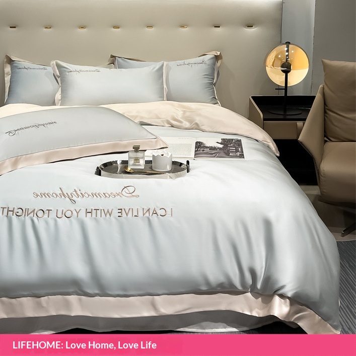 Set Sprei Empat Potong Bahan S - Silk Sheet Set ulasan dan harga