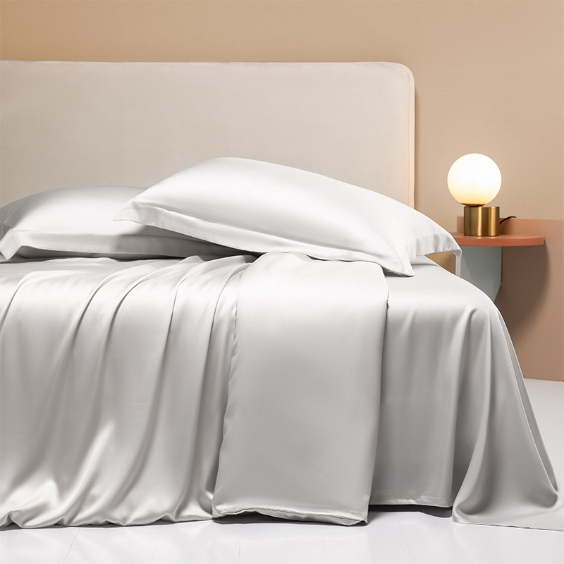 100% katun Mesir 4/6 buah Set  - Silk Sheet Set ulasan dan harga