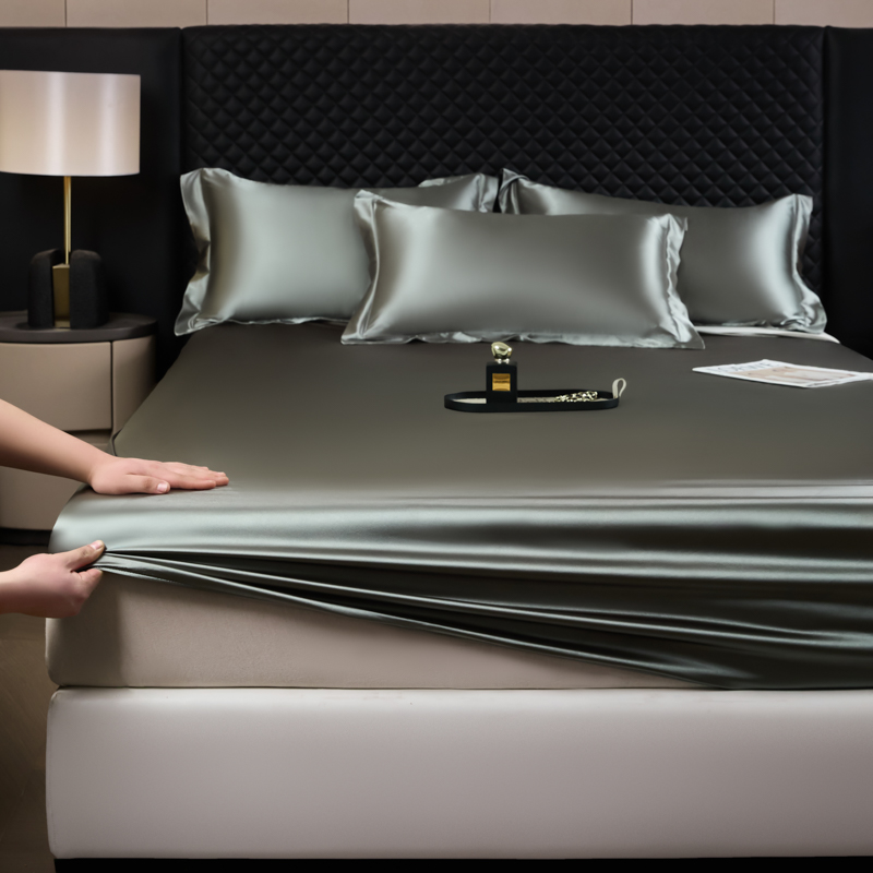 Penutup Kasur Rayon Seprai Pas - Silk Sheet Set ulasan dan harga