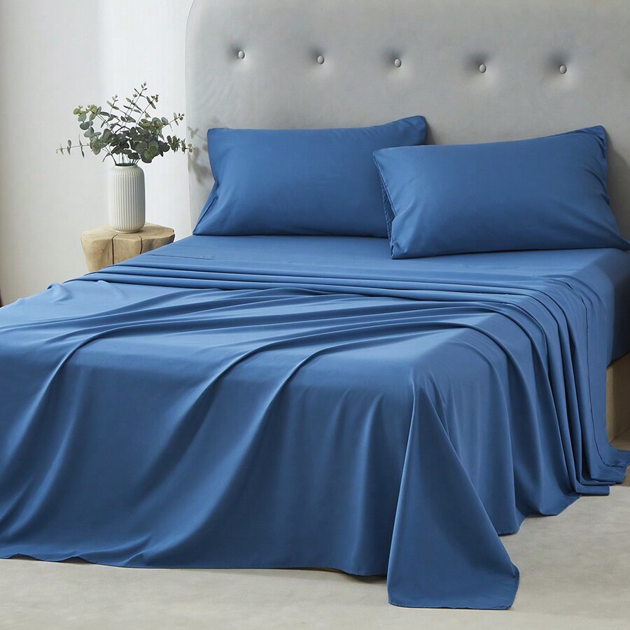 Set Sprei Rumah 3/4 Potong, Le - Silk Sheet Set ulasan dan harga