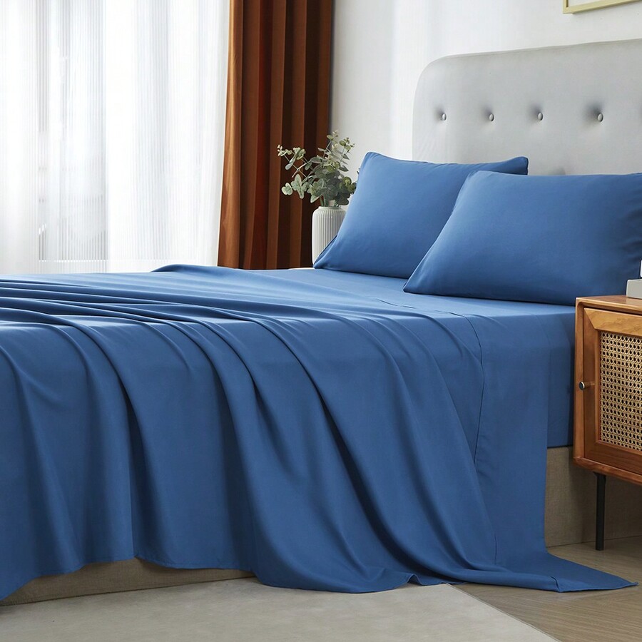 Set Sprei Rumah 3/4 Potong, Le - Silk Sheet Set ulasan dan harga