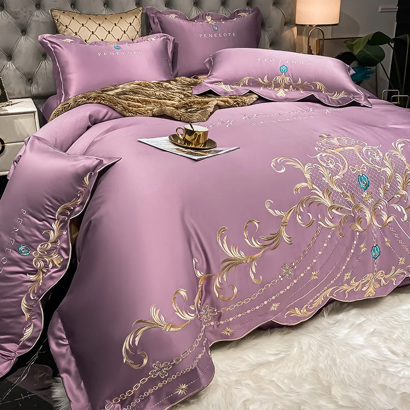 Seprai Bergaya Eropa Set Empat - Silk Sheet Set ulasan dan harga